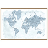 Art Prints Unique World Map Segmented Canvas Wall Art