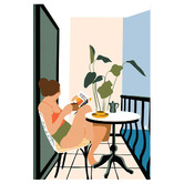 Art Prints Unique Summer House Balcony Canvas Wall Art
