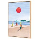 Art Prints Unique Girls at the Beach Canvas Wall Art