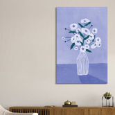 Art Prints Unique Lavendar Flower Vase Canvas Wall Art