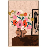 Art Prints Unique Flower Polka Dots Canvas Wall Art