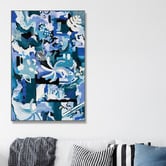 Art Prints Unique Blue Meandering I Canvas Wall Art