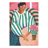 Art Prints Unique Caroline in Thought Canvas Wall Art