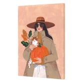 Art Prints Unique Woman in Autumn Canvas Wall Art
