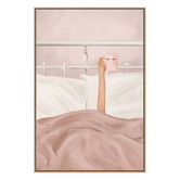 Art Prints Unique Morning Coffee in Bed Canvas Wall Art