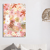 Art Prints Unique Pink Enchanted Garden I Canvas Wall Art