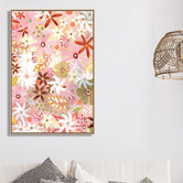 Art Prints Unique Pink Enchanted Garden I Canvas Wall Art