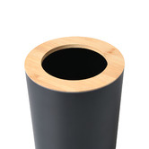 Lifestyle Traders 3 Piece Bamboo Toilet Brush &amp; Trash Can Set
