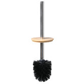 Lifestyle Traders 3 Piece Bamboo Toilet Brush &amp; Trash Can Set