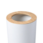 Lifestyle Traders 3 Piece Bamboo Toilet Brush &amp; Trash Can Set