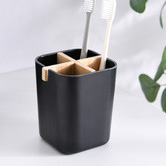Lifestyle Traders Bamboo Toothbrush Holder