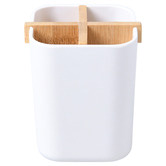 Lifestyle Traders Bamboo Toothbrush Holder
