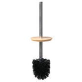 Lifestyle Traders 3 Piece Bamboo Toilet Brush &amp; Trash Can Set