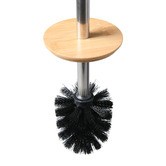 Lifestyle Traders 3 Piece Bamboo Toilet Brush &amp; Trash Can Set