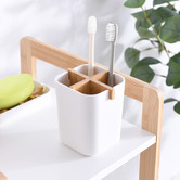 Lifestyle Traders Bamboo Toothbrush Holder
