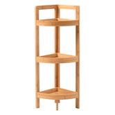 Lifestyle Traders Okin 3 Tier Bamboo Corner Shelf
