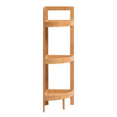 Lifestyle Traders Okin 3 Tier Bamboo Corner Shelf