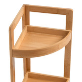 Lifestyle Traders Okin 3 Tier Bamboo Corner Shelf