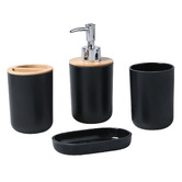 Lifestyle Traders 7 Piece Bamboo Bathroom Essential Set