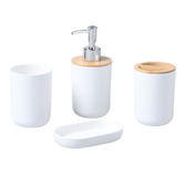 Lifestyle Traders 7 Piece Bamboo Bathroom Essential Set