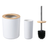 Lifestyle Traders 7 Piece Bamboo Bathroom Essential Set