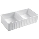 Otti Australia Boston 840mm Double Ceramic Farmhouse Sink