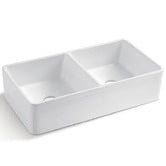 Otti Australia Boston 840mm Double Ceramic Farmhouse Sink
