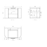 Otti Australia Bondi Wall Hung Single Vanity with Pure White Countertop