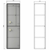 Otti Australia Boston Matte Grey Wall Hung Bathroom Cabinet