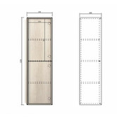Otti Australia Natural Oak Byron Wall Hung Bathroom Cabinet