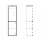 Otti Australia Matte Black Marlo Wall Hung Bathroom Cabinet
