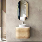 Otti Australia Bondi 600mm Wall Hung Single Vanity with Pure White Countertop