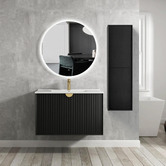 Otti Australia Matte Black Marlo Wall Hung Bathroom Cabinet