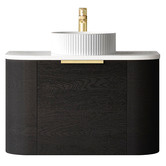 Otti Australia Bondi Wall Hung Single Vanity with Pure White Countertop