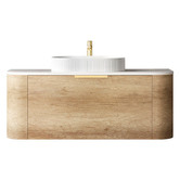 Otti Australia Bondi Wall Hung Single Vanity with Pure White Countertop