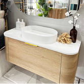 Otti Australia Bondi Wall Hung Single Vanity with Pure White Countertop