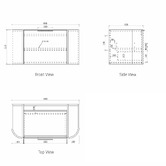 Otti Australia Bondi Wall Hung Single Vanity with Pure White Countertop