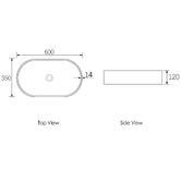 Otti Australia Clayton 600mm Concrete Above Counter Basin