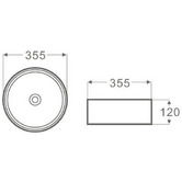 Otti Australia Golf 355mm Ceramic Above Counter Basin