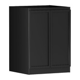 Otti Australia Hampshire Matte Black Laundry Cabinet with 1300mm Extended Countertop &amp; Sink