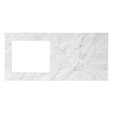 Otti Australia Bondi Carrara Marble Laundry Cabinet with 1300mm Extended Countertop &amp; Sink