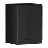 Otti Australia Hampshire 650mm Matte Black Laundry Cabinet with Countertop &amp; Sink