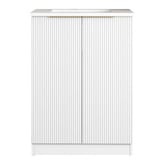 Otti Australia Bondi Matte White 650mm Laundry Cabinet with Countertop &amp; Sink