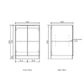Otti Australia Byron 650mm Black Oak Laundry Cabinet with Carrara Countertop &amp; Sink