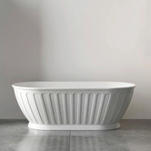 Otti Australia Kensington Fan White Acrylic Bath with Overflow
