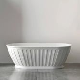 Otti Australia Kensington Fan White Acrylic Bath with Overflow