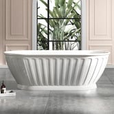 Otti Australia Kensington Fan White Acrylic Bath with Overflow