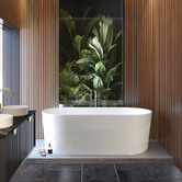 Otti Australia Noosa Pin-Flute White Acrylic Bath with Overflow