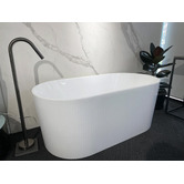 Otti Australia Noosa Pin-Flute White Acrylic Bath with Overflow
