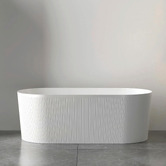 Otti Australia Noosa Pin-Flute White Acrylic Bath with Overflow